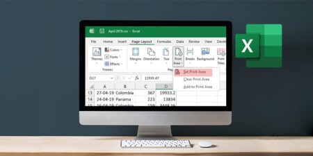 how to set print area in excel